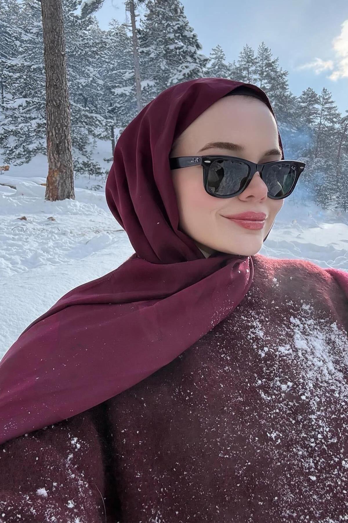sevda-kaba-s-choice-c-pattern-monogram-cotton-silk-scarf-dark-burgundy-1026 - Carell Hijab
