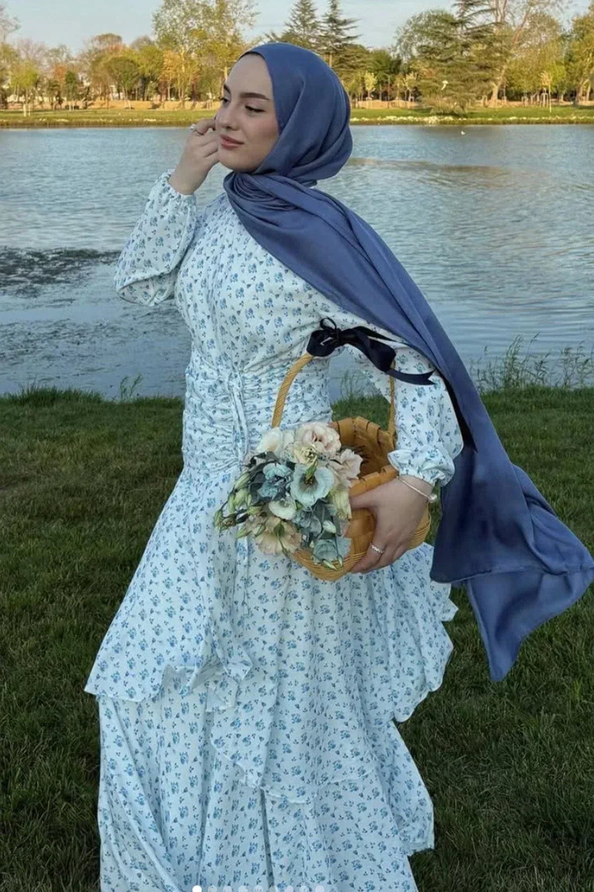 sevval-s-choice-chantouk-reversible-silk-scarf-denim-blue-3543 - Carell Hijab