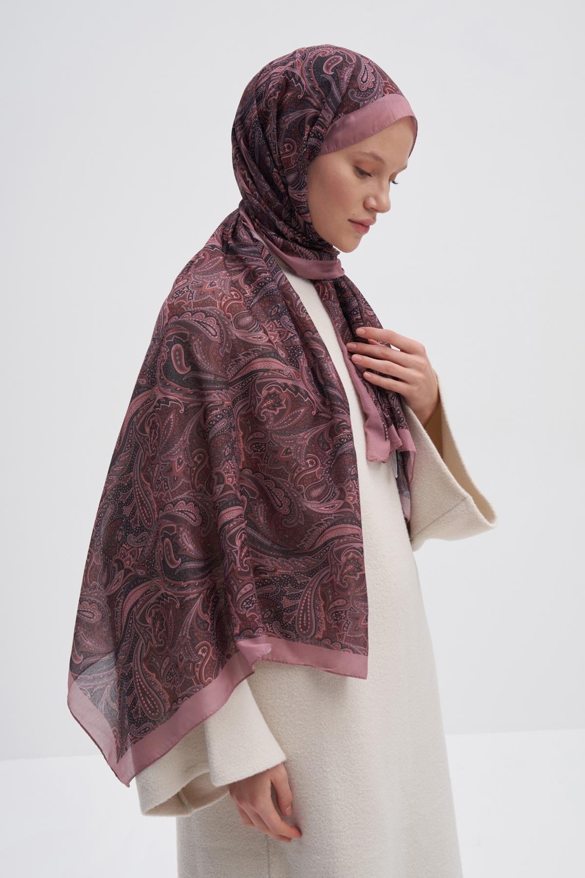 Shades Nilla Cotton Scarf Dried Rose