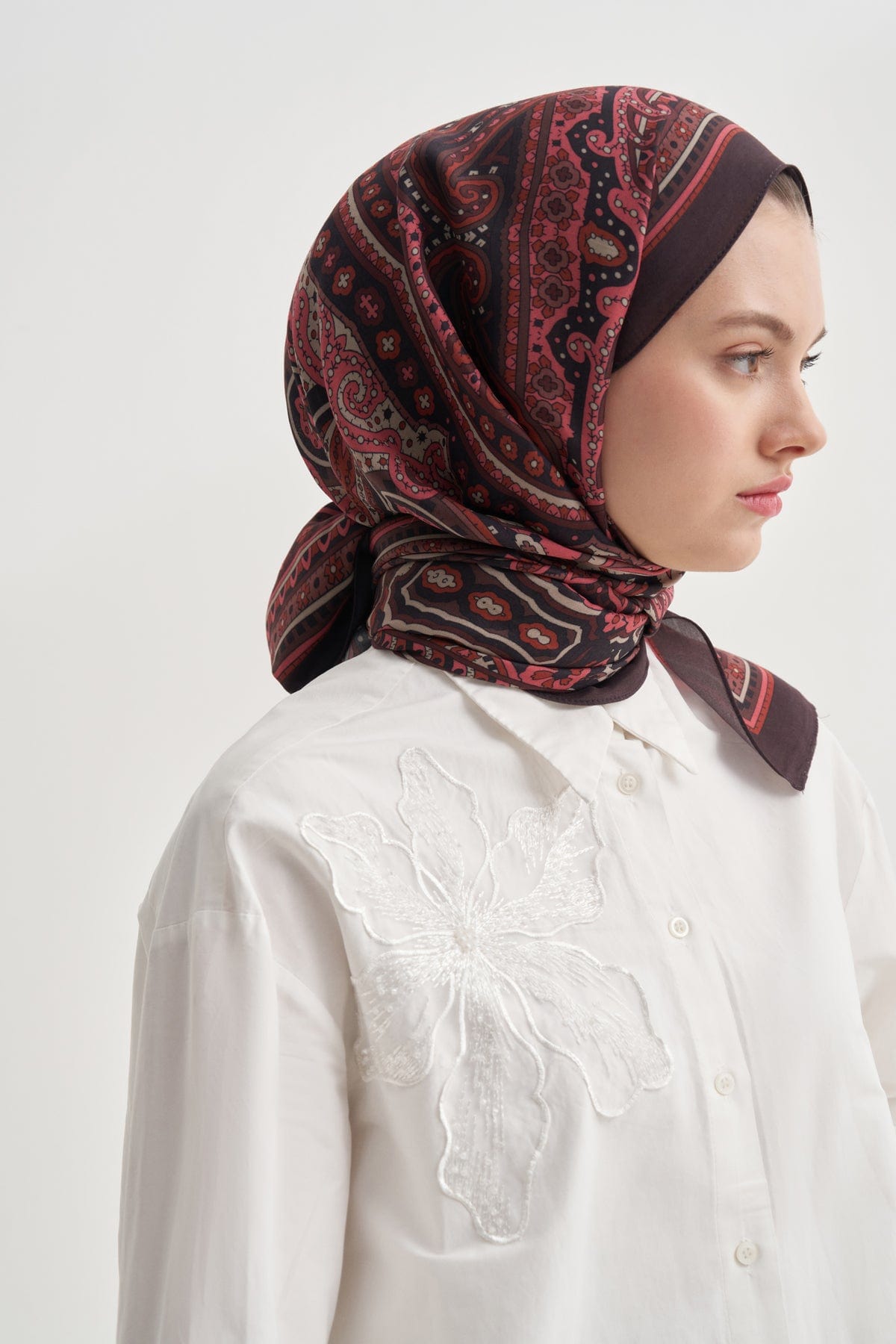 Sienna Nilla Cotton Scarf Burgundy