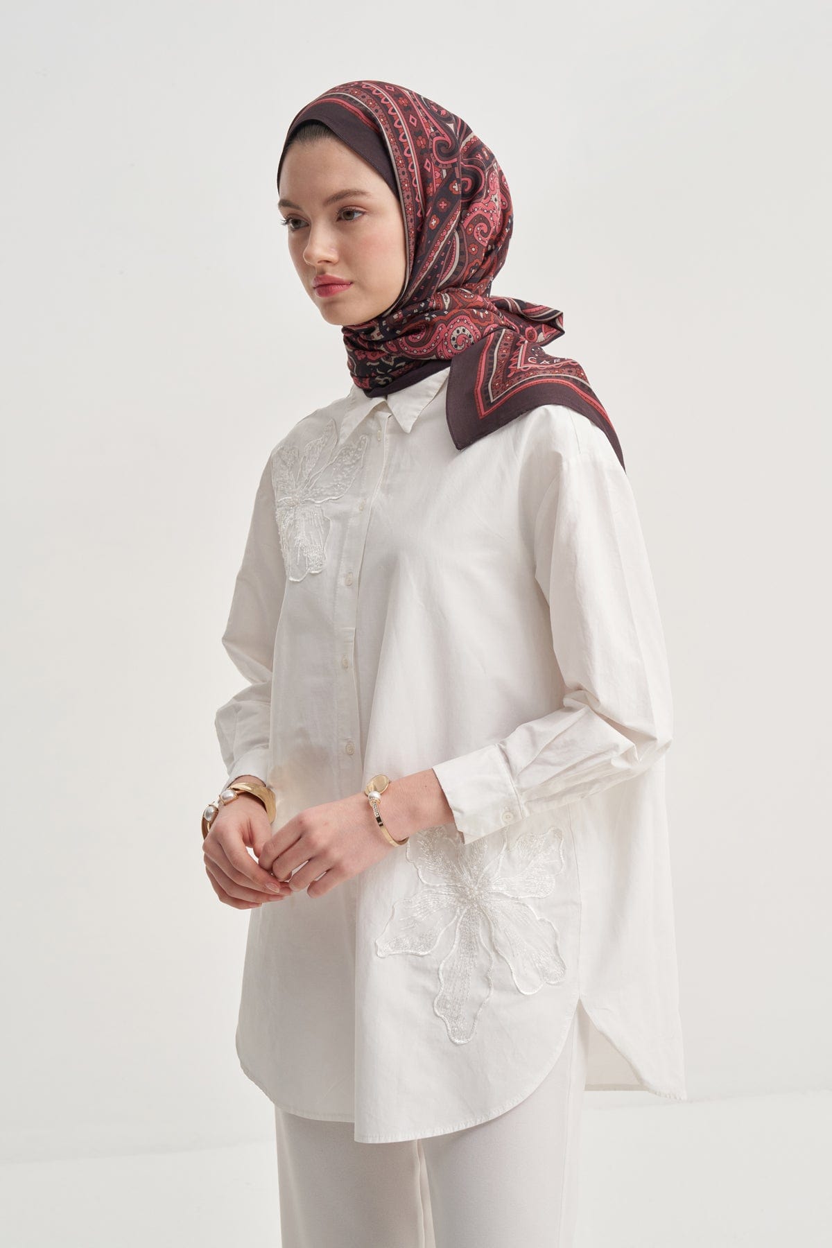 Sienna Nilla Cotton Scarf Burgundy
