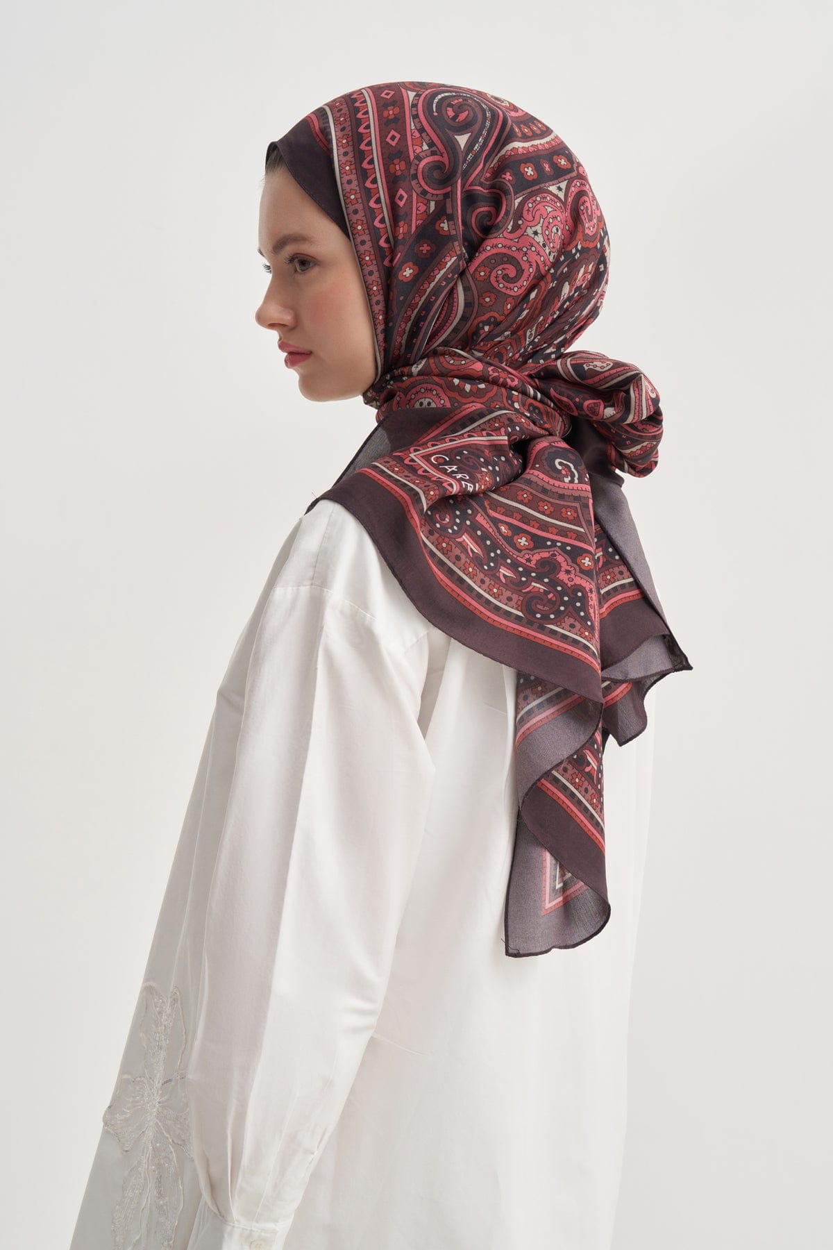 Sienna Nilla Cotton Scarf Burgundy
