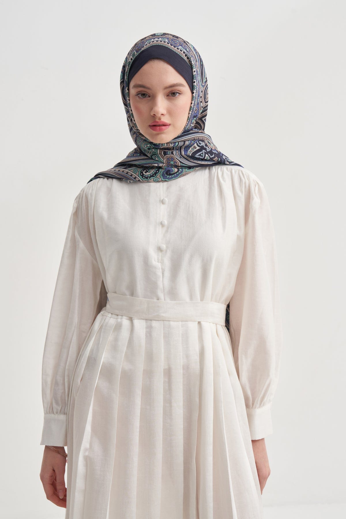 Sienna Nilla Cotton Scarf Deep Blue