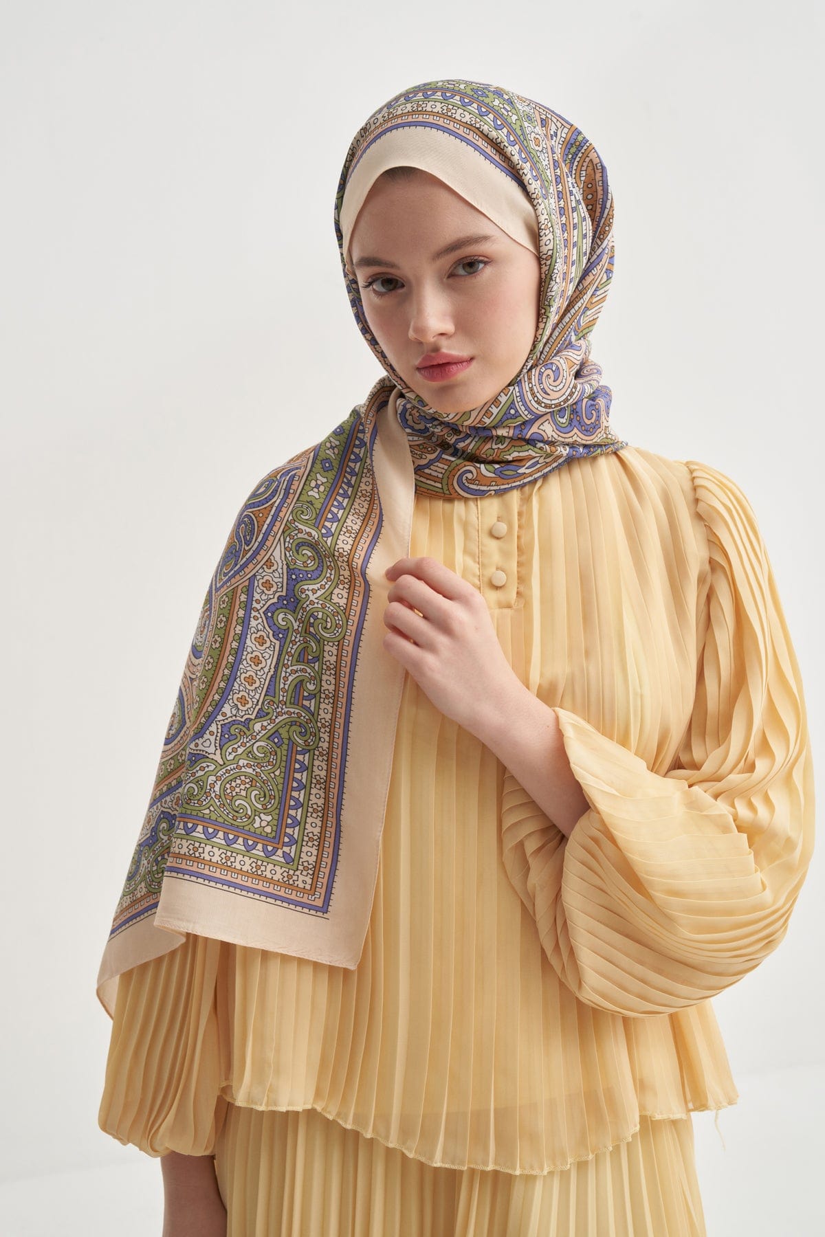 Sienna Nilla Cotton Scarf Lemon