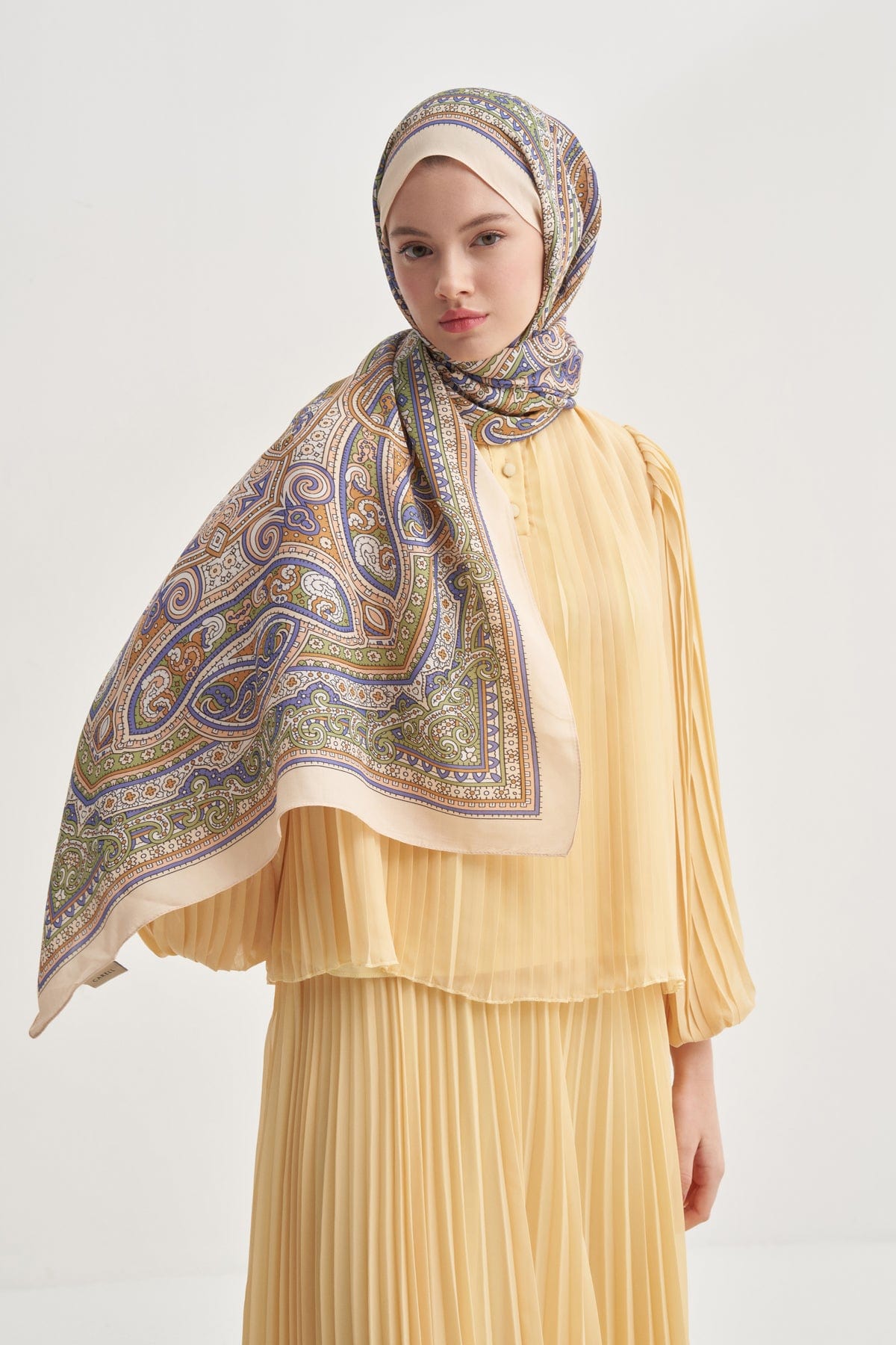 Sienna Nilla Cotton Scarf Lemon