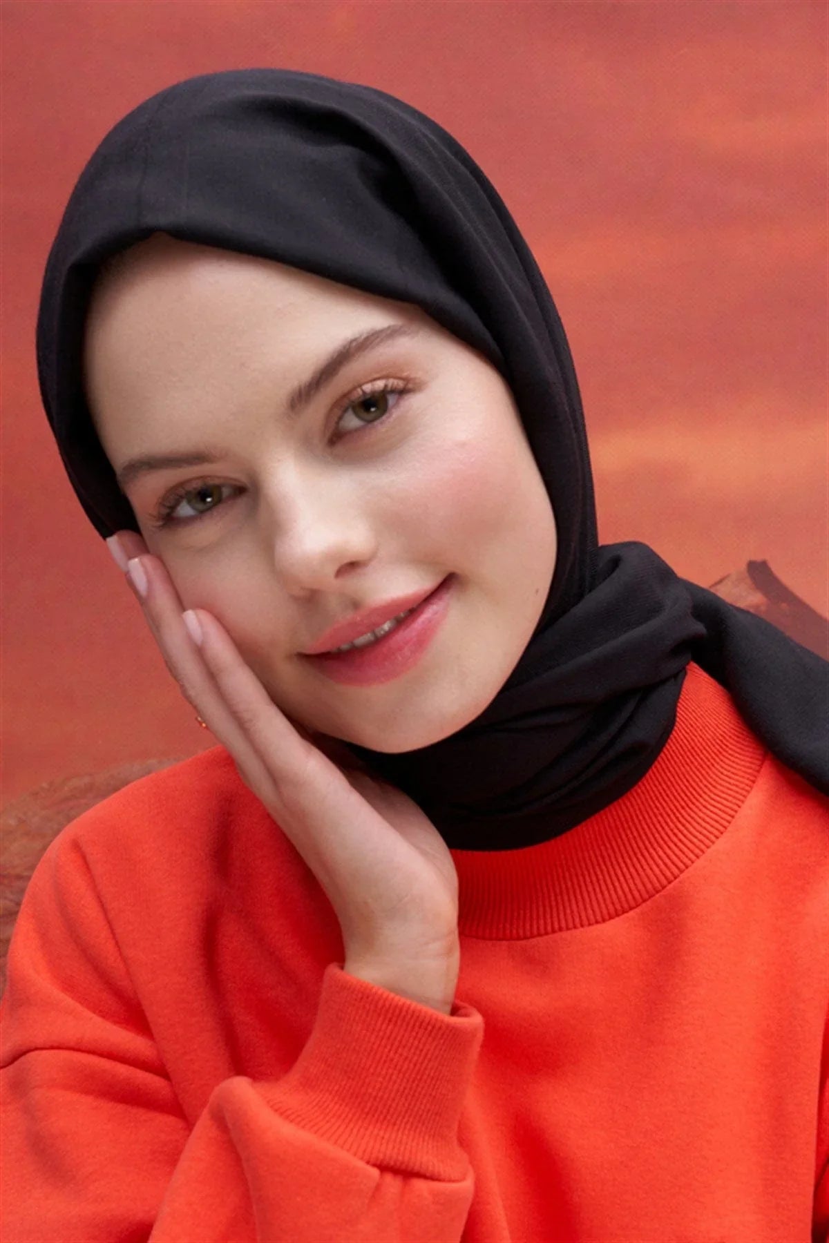 Square Patterned Modal Jacquard Scarf Black