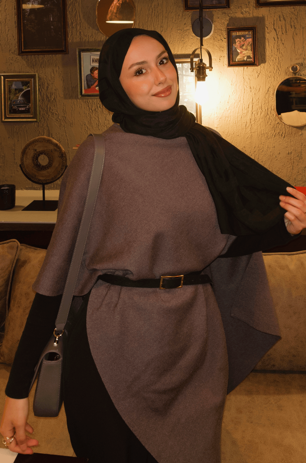 Sudem Donmez's Choice: Asymmetric Knit Robe Anthracite