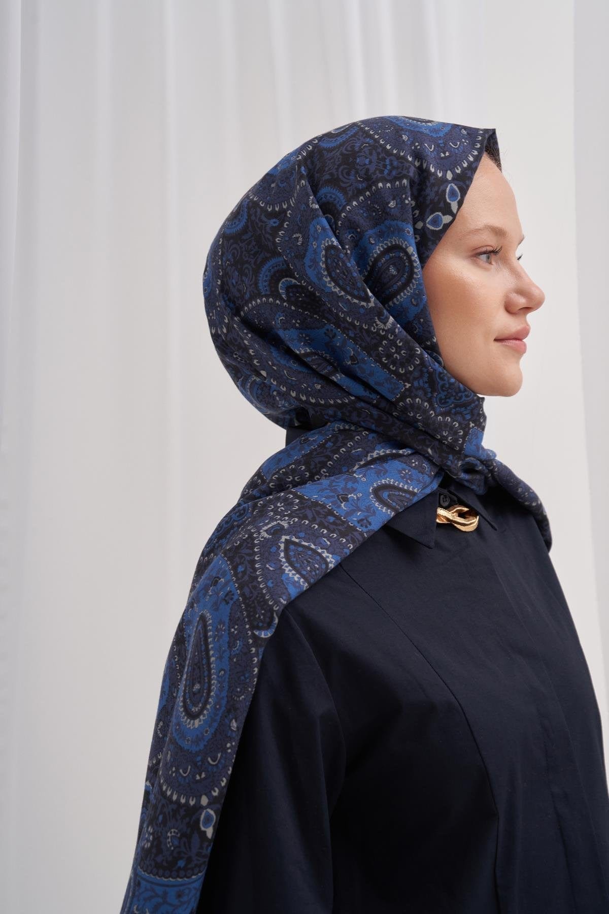 Sunset Indigo Comfy Silk Scarf