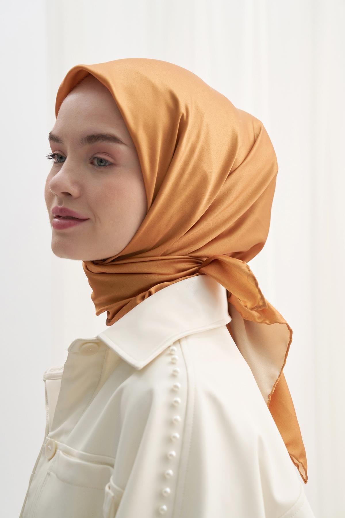 Twill Square Scarf Mustard