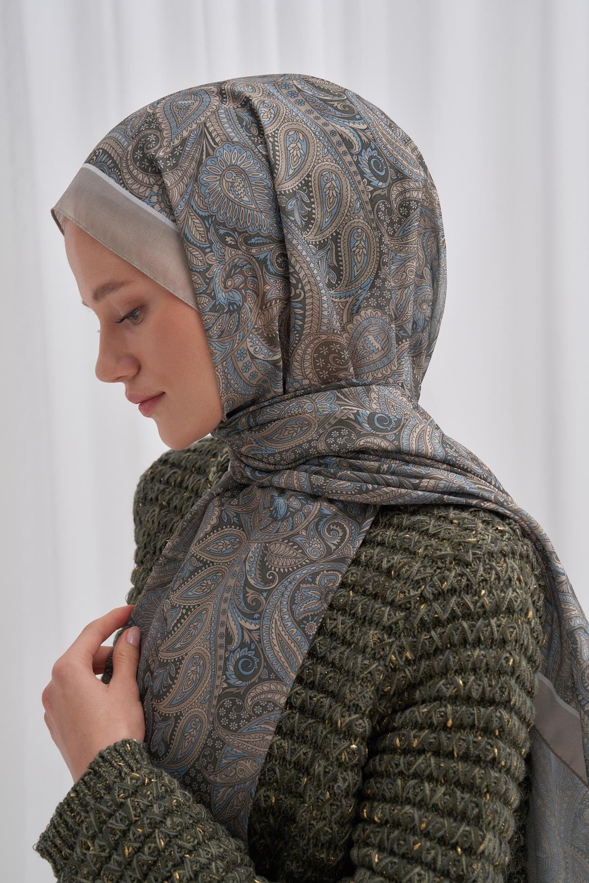 Vega Nilla Cotton Scarf Green