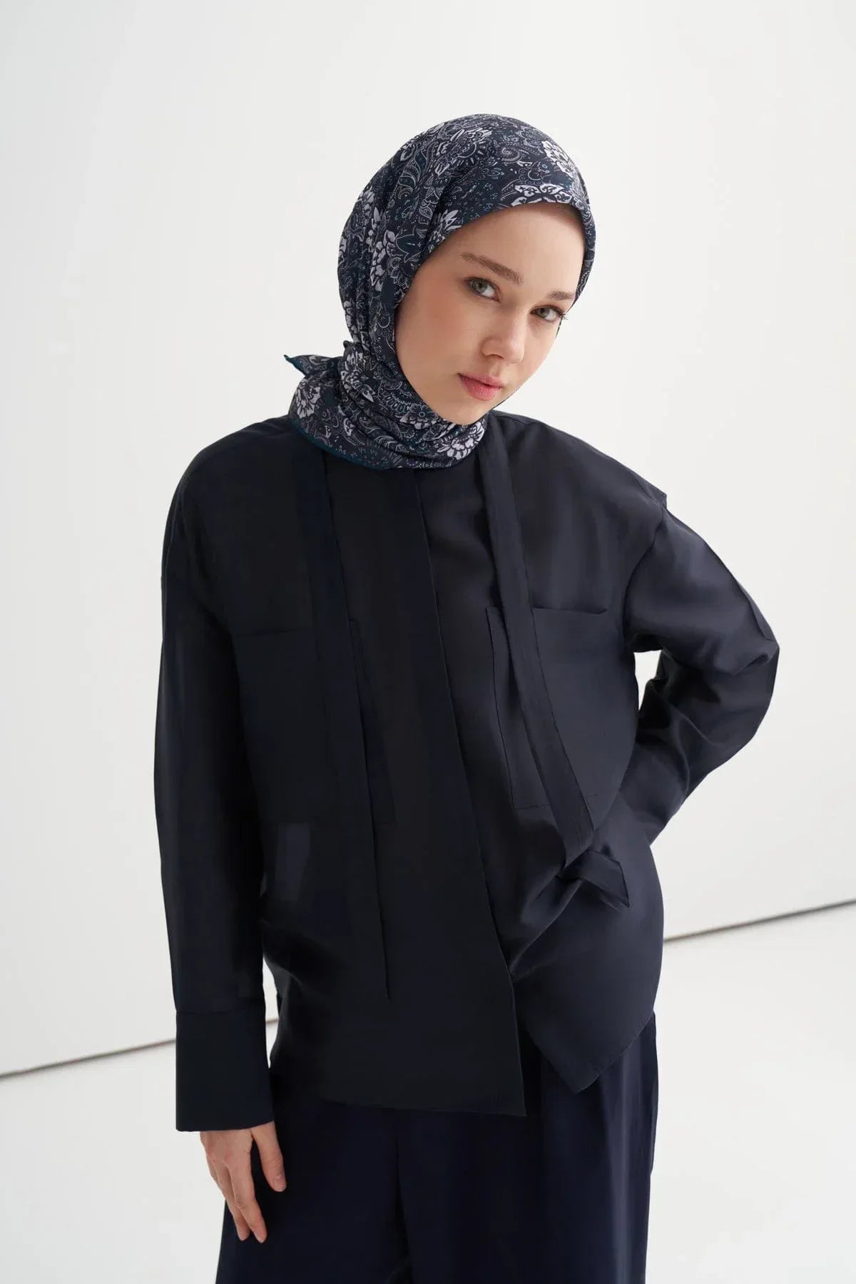 velora-soft-scarf-petrol-blue-4876 - Carell Hijab