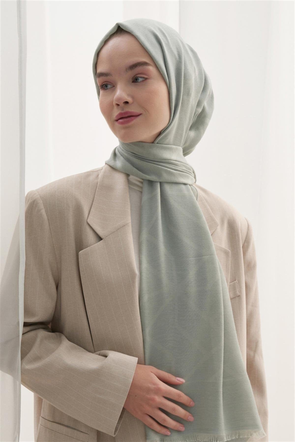 Vence-Double Sided Geometric Pattern Scarf Mint