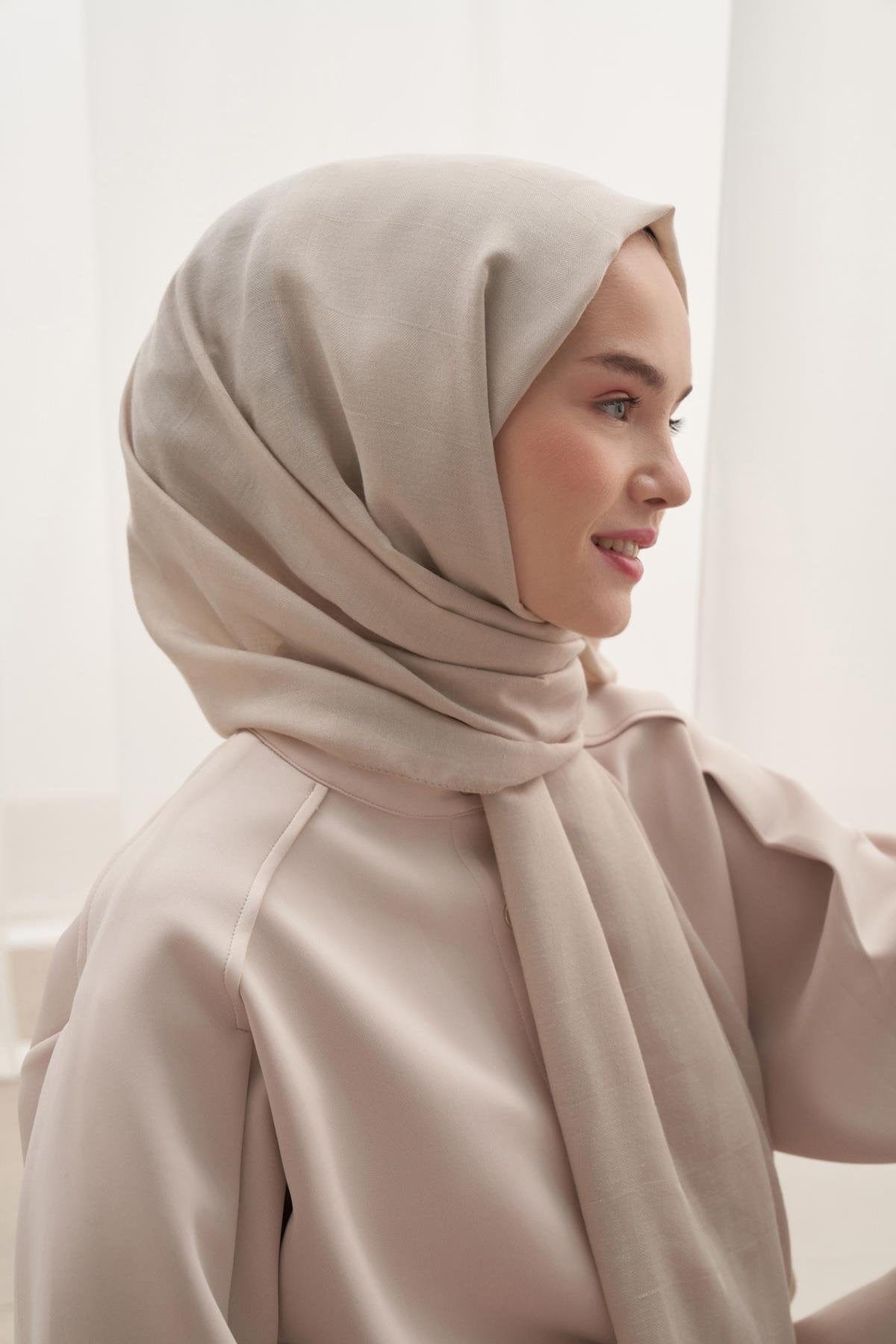 Vence-Double Sided Mio Pattern Scarf Beige