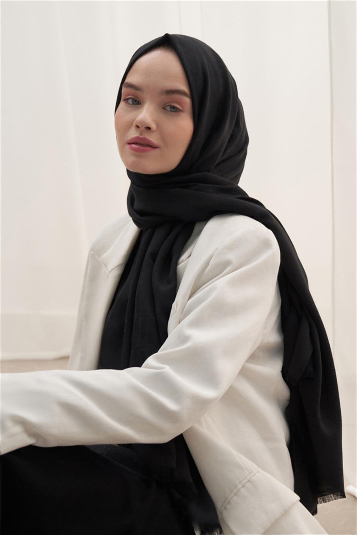 Vence-Double Sided Mio Pattern Scarf Black