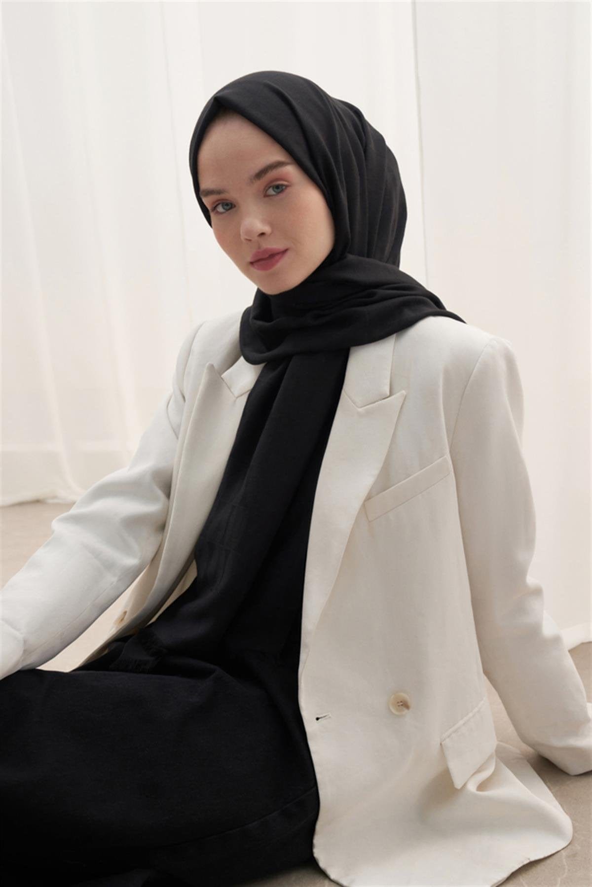 Vence-Double Sided Mio Pattern Scarf Black