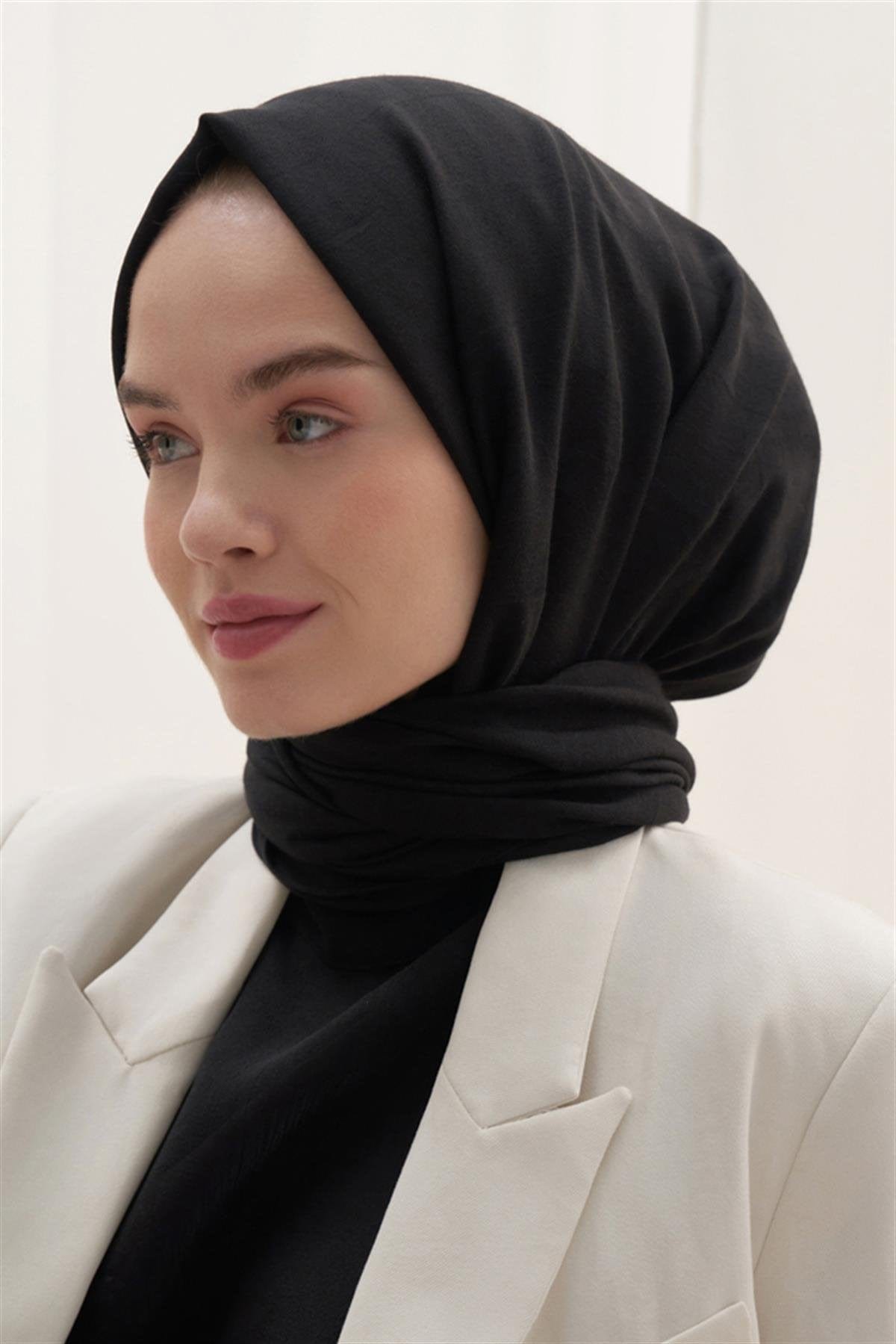 Vence-Double Sided Mio Pattern Scarf Black