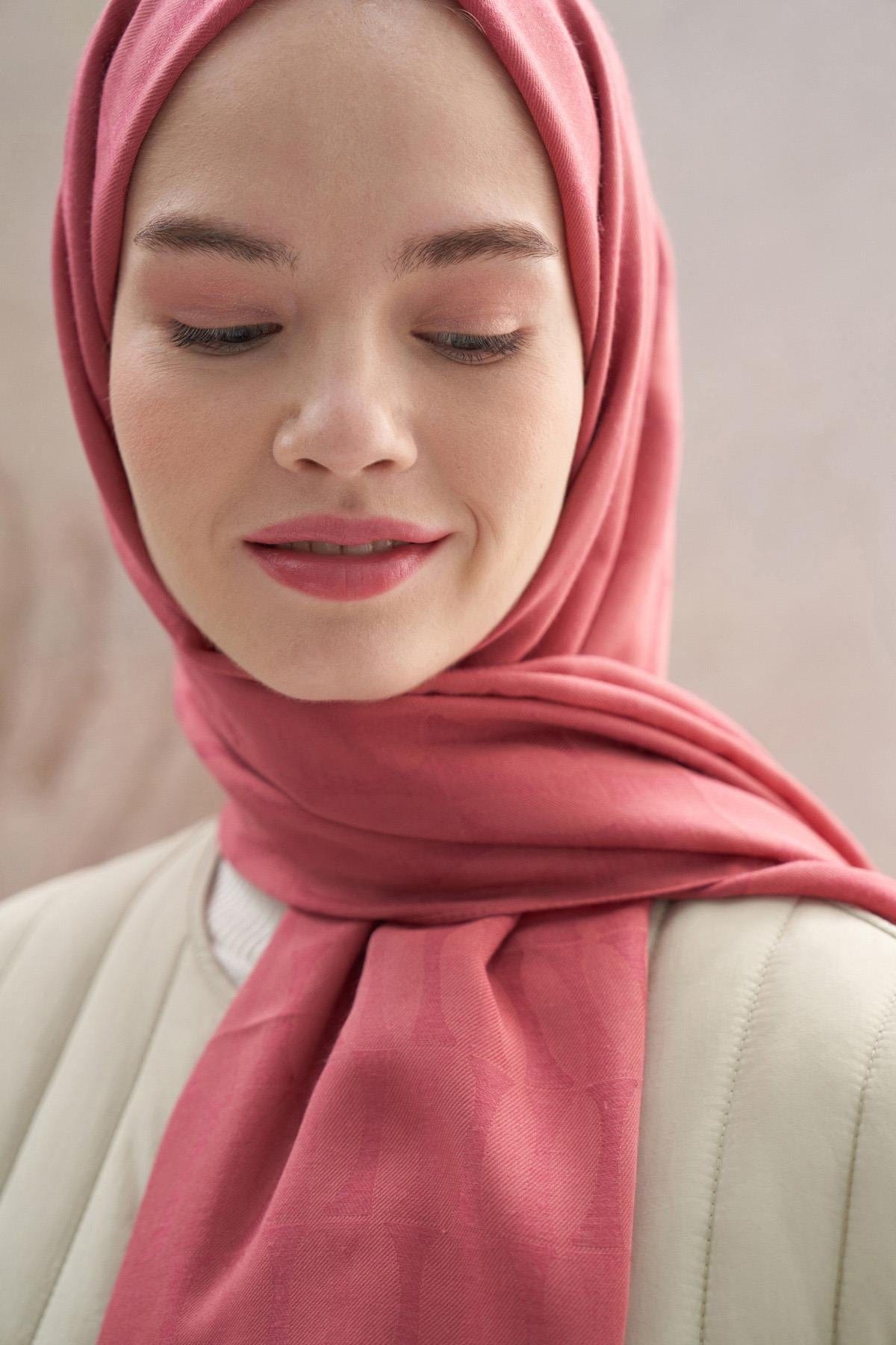 Vence-Double Sided Mio Pattern Scarf Coral