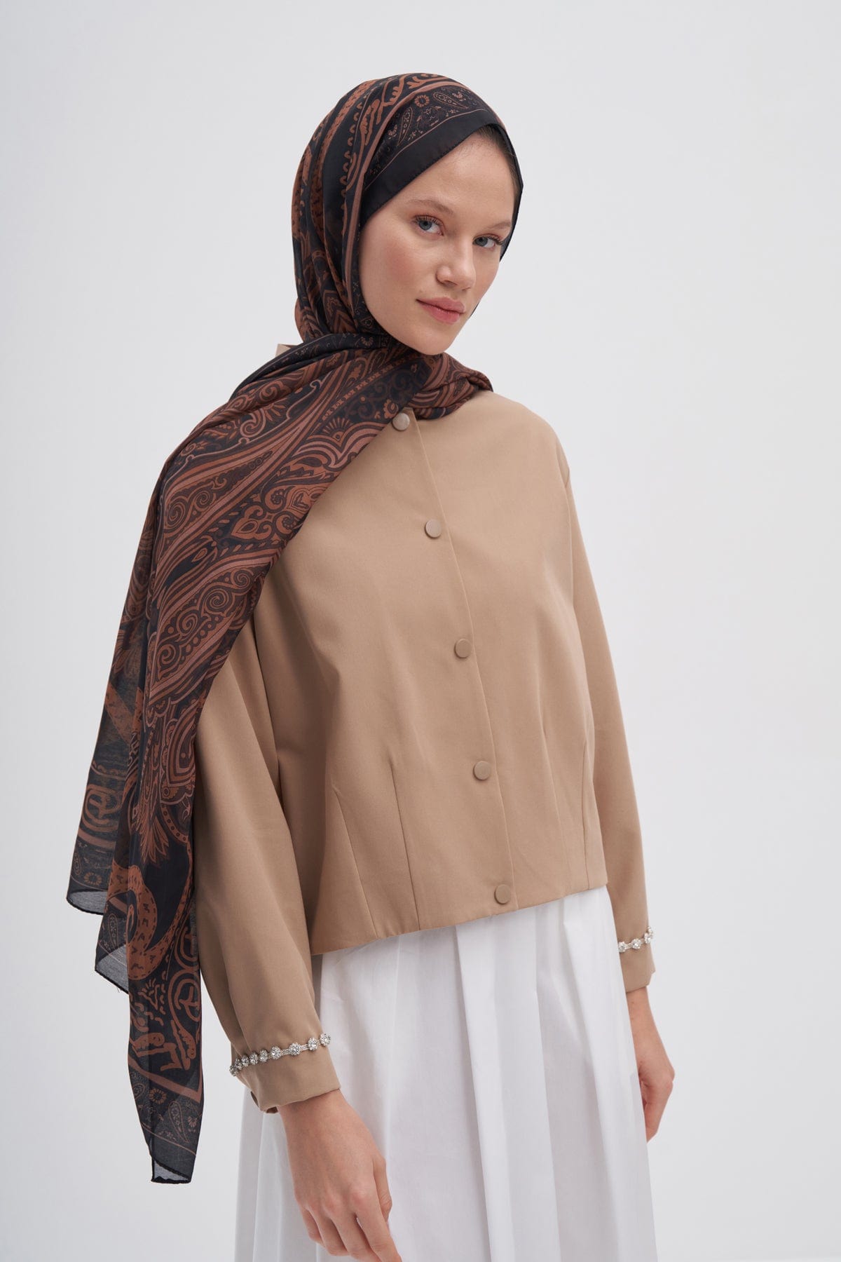 Vintage Nilla Cotton Scarf Copper