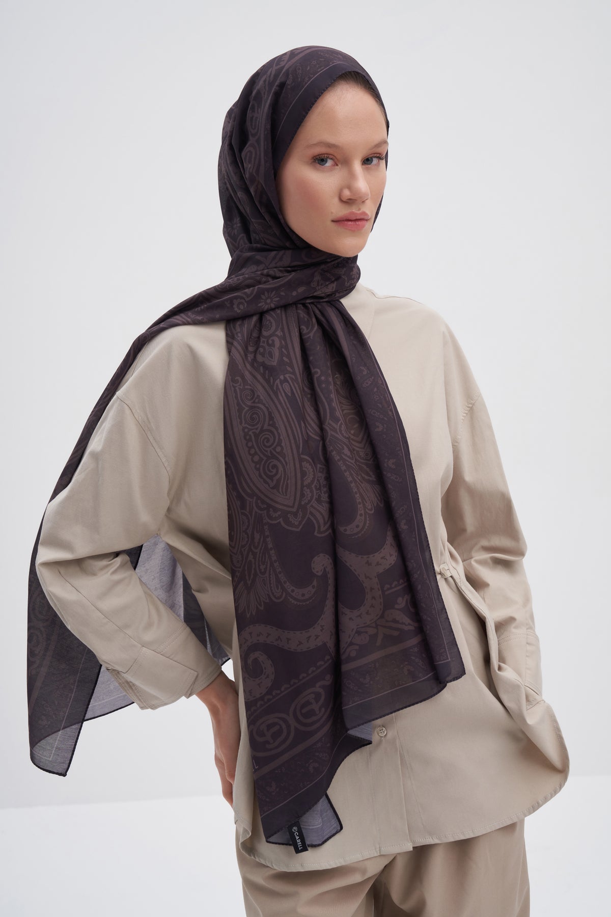 Vintage Nilla Cotton Scarf Dark
