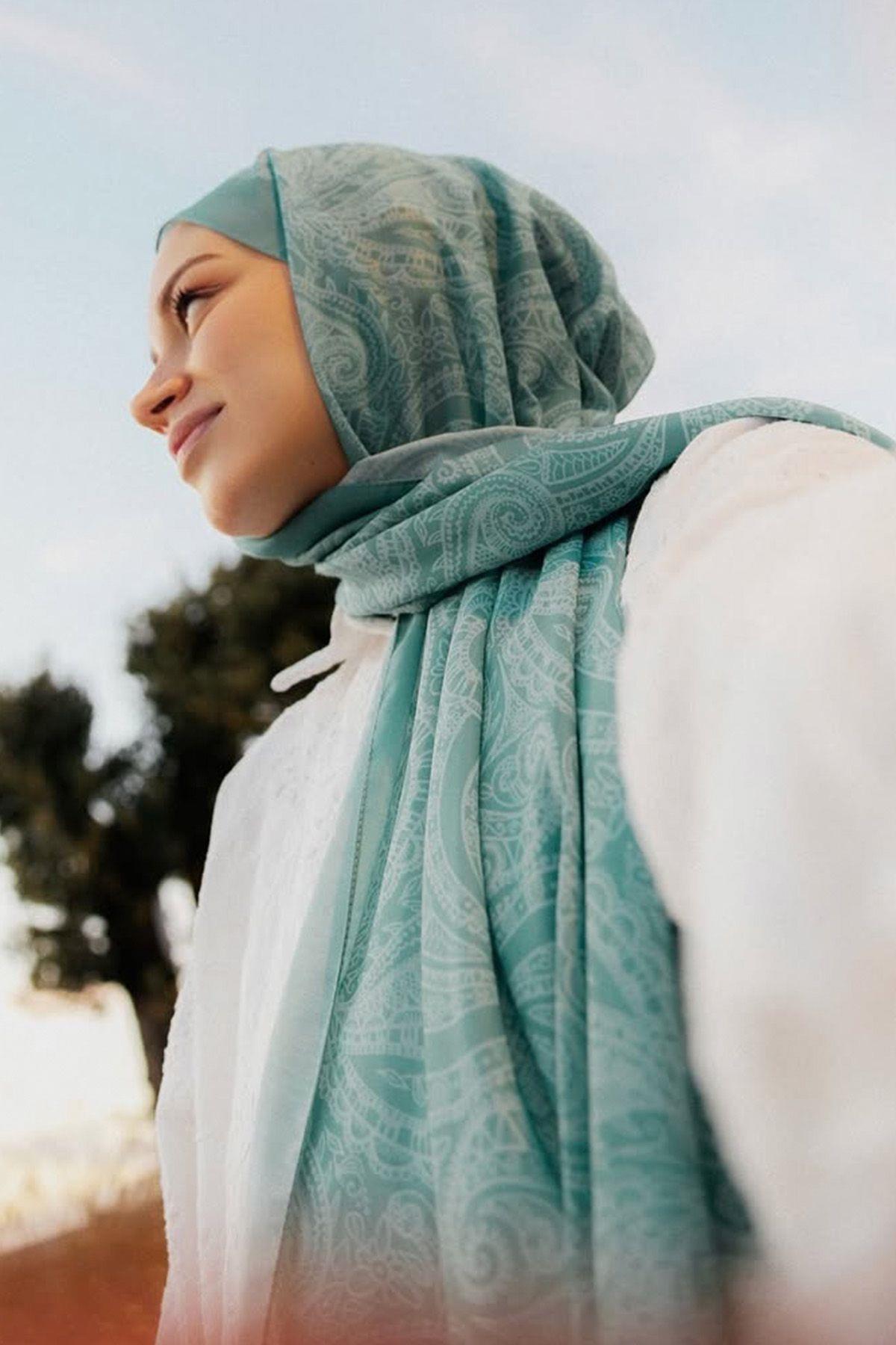 Zehra Selvi's Choice: Ocean Nilla Cotton Scarf Nile Green