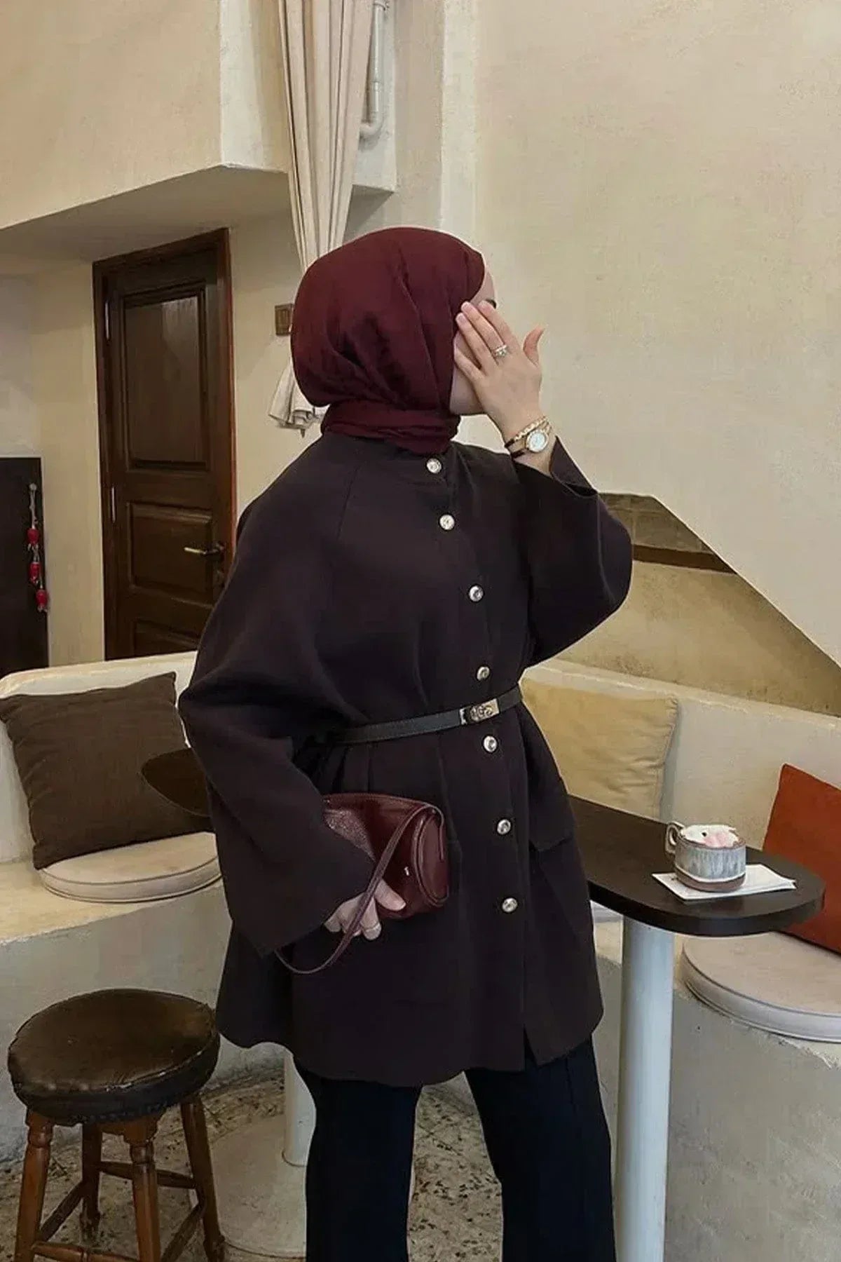 zeynep-aktas-s-choice-more-poncho-damson-4230 - Carell Hijab