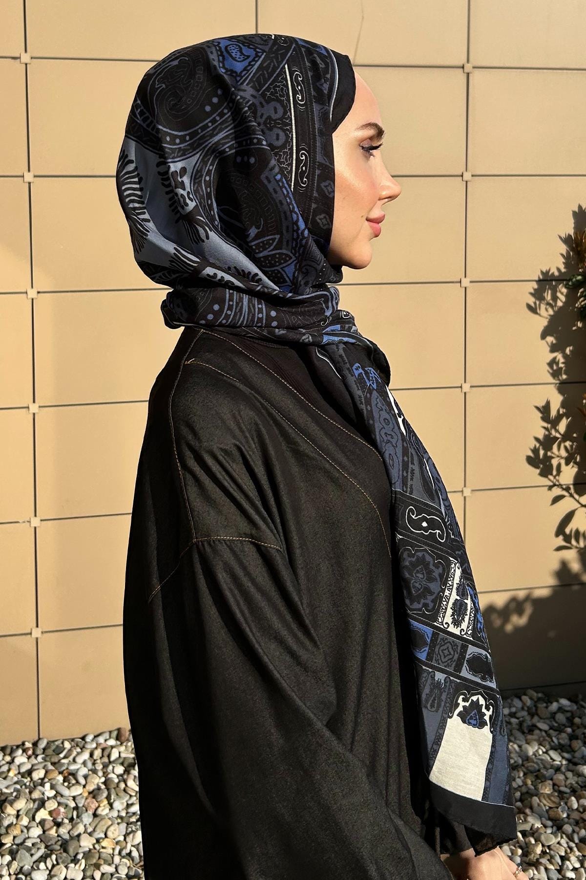 Zeynep Çakmaklı's Choice is Deep Early Silk Scarf Indigo